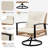 Patio 3-Piece All Weather Wicker Swivel Rocking Bistro Set With Cushions