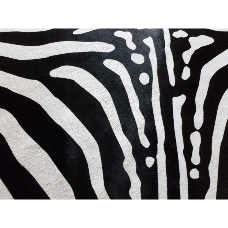 Tapis noir/blanc vache zèbre brésiliened Gandy