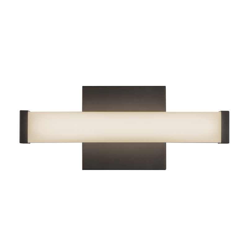 Geri 12-in Black dimmable LED Wall Sconce, Matte Black, 12-in