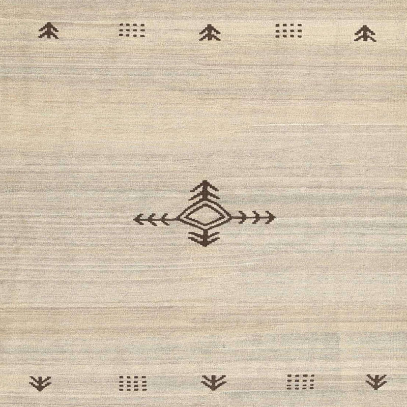 Tapis contemporain ivoire, Carré 3 pi