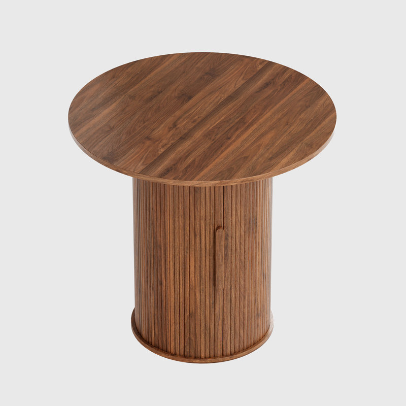 31.5'' Round Pedestal Dining Table, Walnut