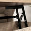 Table basse à plateau relevable, finition brune