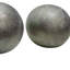 Ensemble de 3 boules décoratives, texture hachurée, céramique argent antique