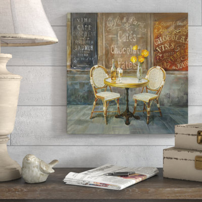 «French Cafe», reproduction de peinture acrylique sur toile