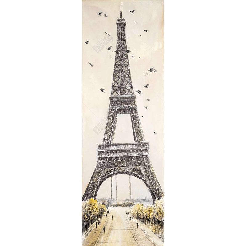 «Tour Eiffel avec des oiseaux volants» sur