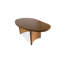Table de salle à manger, plateau en placage de chêne Freeform, sièges pour six, finition naturelle