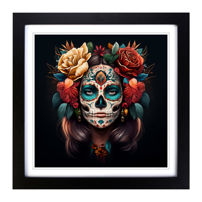 Sugar Skull Boho - Framed Print