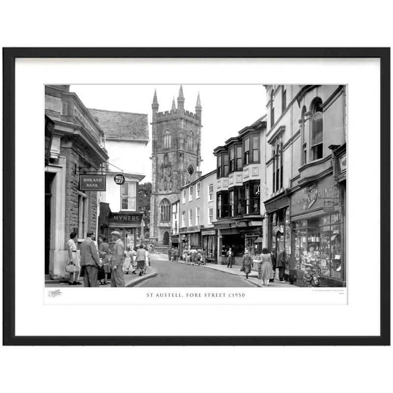 St Austell, Fore Street C1950 by Francis Frith - Single Picture Frame Print, 45cm H x 60cm W x 2.3cm D