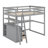 Loft Bed With Desk And Shelves,Drawers-1597874501