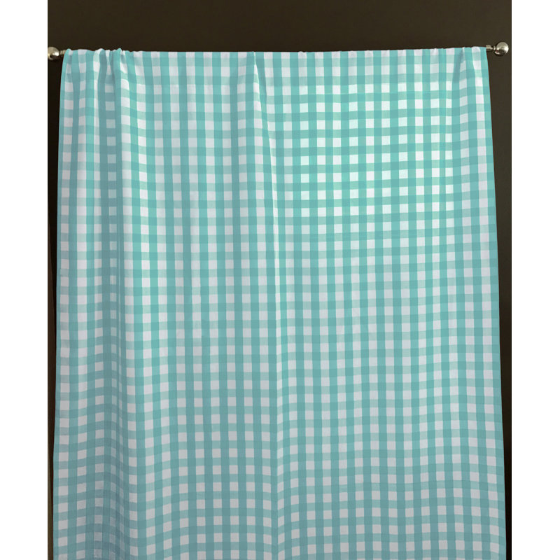 Lombard Room Darkening Curtain Single Panel, 56" x 96", Aqua Mint