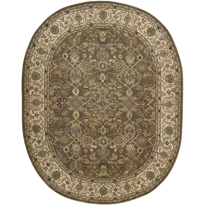 Bryony Silk Oriental Indoor Rug, Oval 7'6" x 9'6"
