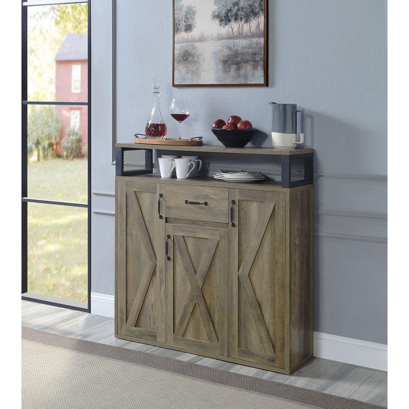Unité de rangement rustique polyvalente avec tiroir spacieux et tablettes réglables / fixes - Conception élégante et pratique, parfaite pour le salon, le bureau personnel ou l'organisation de la chambre à coucher