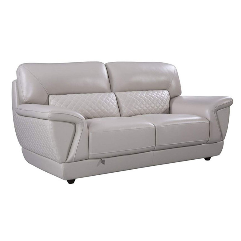 Kopervik Upholstered 73'' Loveseat, Gray Leather Match