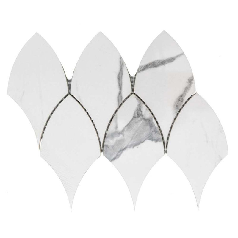 Stately Duchess 8" x 12" Porcelain Mosaic, Calacatta