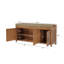 3 Doors Shoe Bench Shoe Storage Cabinet Organizer for Entryway Hallway