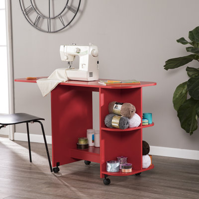 Duncan 51'' x 19'' Sewing Table with Sewing Machine Platform