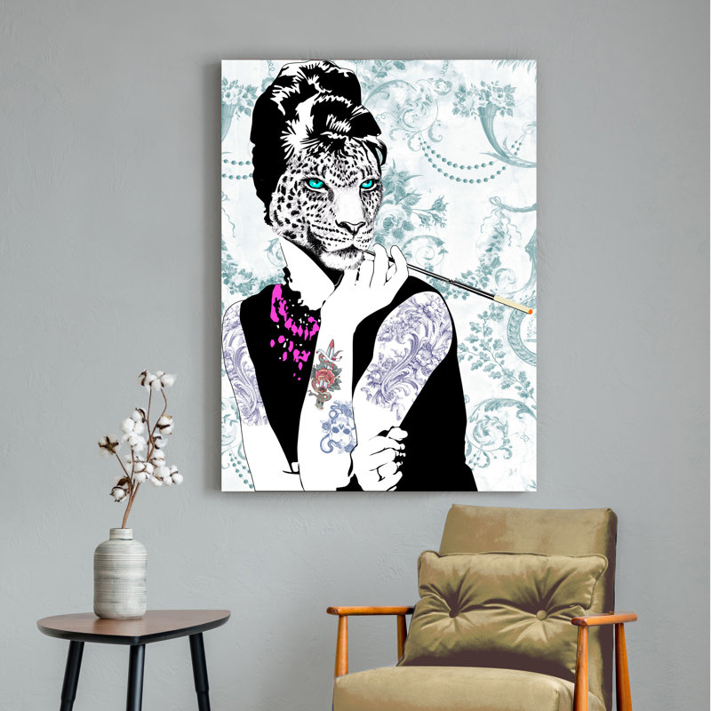 Smoking Diva by Matt Spencer - Print, Wrapped Canvas, 100cm H x 70cm W