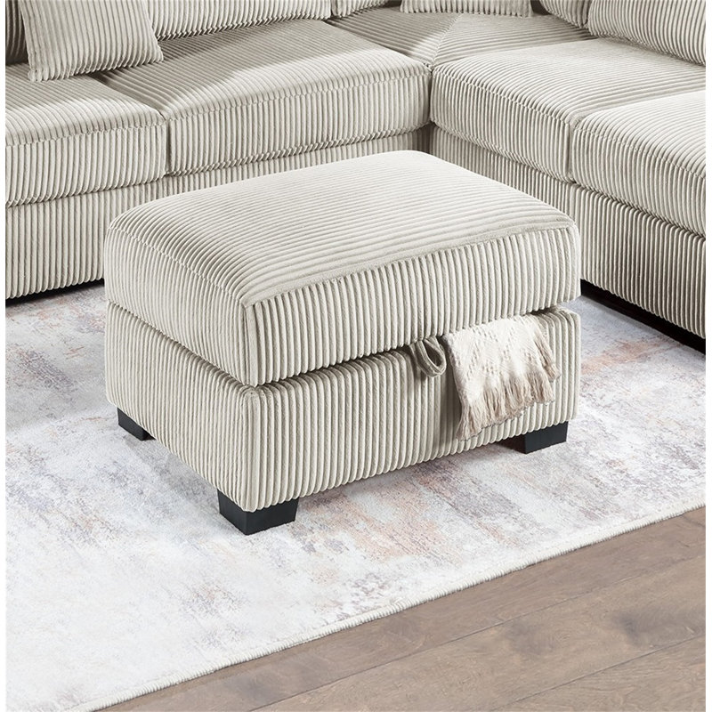 Canapé modulaire réversible en velours côtelé Camel, Velours côtelé chameau