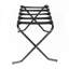 Porte-bagages portable en métal 680 × 400 × 560mm (noir) - Durable, léger, pliable (ou fixe, si non pliable) pour la maison / l'hôtel, facile à déplacer