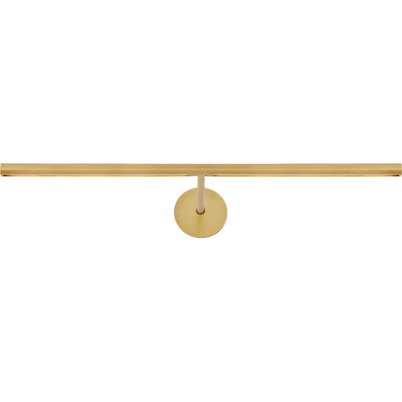 Plural Faceted Picture Light, Hand Rubbed Antique Brass, 0.7" H x 18" W x 8.9" D, 13.5