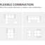 Canapé modulaire convertible 5 pièces 5 pièces-562069890