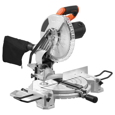 Compound Miter Saw, 10-Inch Blade, 15 Amp Motor, 60-Tooth, Corded Single Bevel 0-45°, LED Precision Alignment, Angle Adjustable, Lightweight Cast Aluminum Base, for Wood, Composite Decking