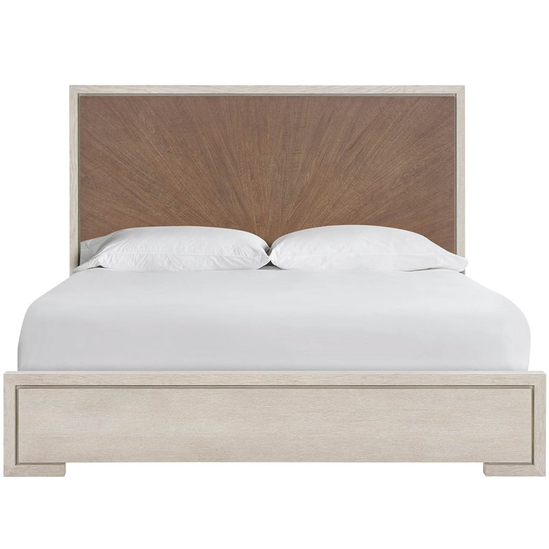 Modern Bed, Queen, Brown/White