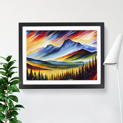 Mountains Scene Vol.5 Abstract - Framed Print