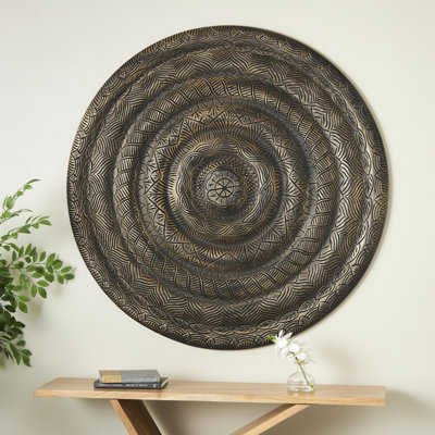 Cole And Grey Wooden Carved Floral Wall Decor With Scroll And Leaf Details