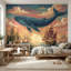 Décoration murale amovible baleine avec coucher de soleil océan-1273051187-1273051186