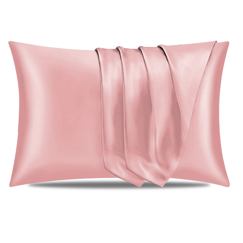 Satin Flatweave Pillowcase Case Pack, Coral