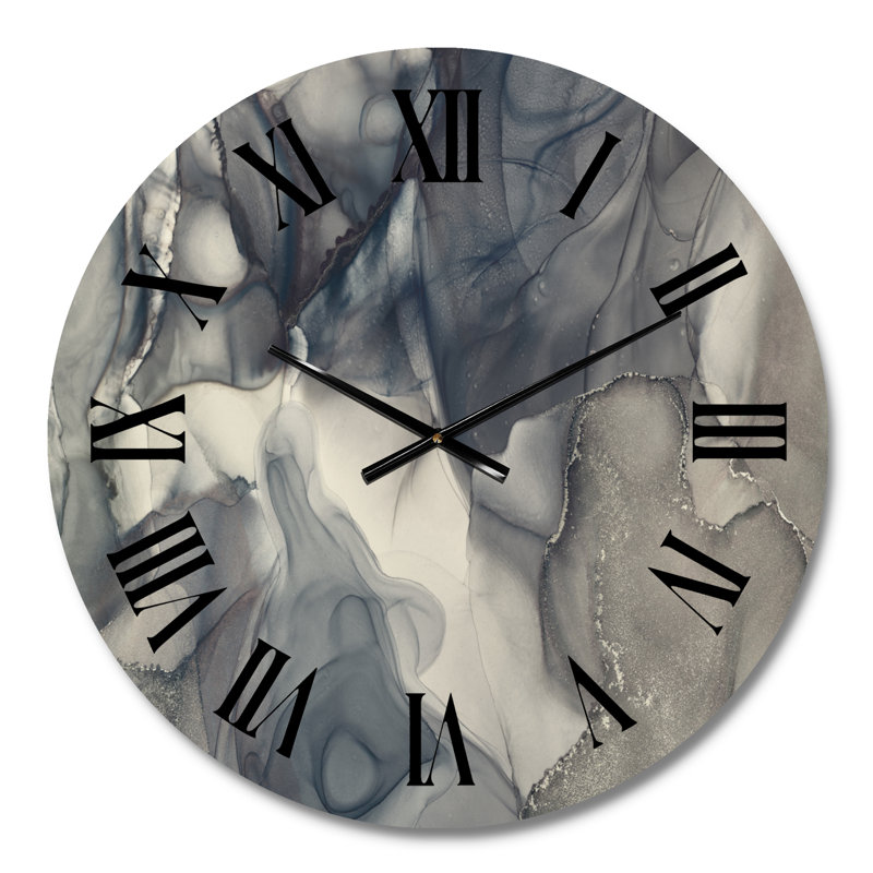 Horloge murale Tender, Médium, Gris / Noir