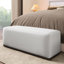 Bois blanc - Tissu rectangulaire, 47,87 po de profondeur, 19,21 po de largeur, 18,04 po de hauteur, 34 lb, conception esthétique minimaliste, assise souple, stable et résiliente, pièce de salon multifonctionnelle blanche