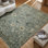 Tapis en laine noué à la main Hari Bluestone
