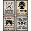 Affiche rétro de jeu vidéo, impression de 4 pièces-90691945-90691947