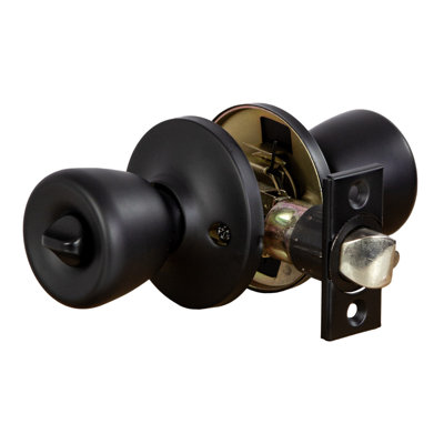 Terrace Entry Door Knob in Matte Black