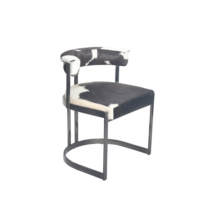 Chaise moderne en acier inoxydable noir et blanc, Noir, noir, noir, noir