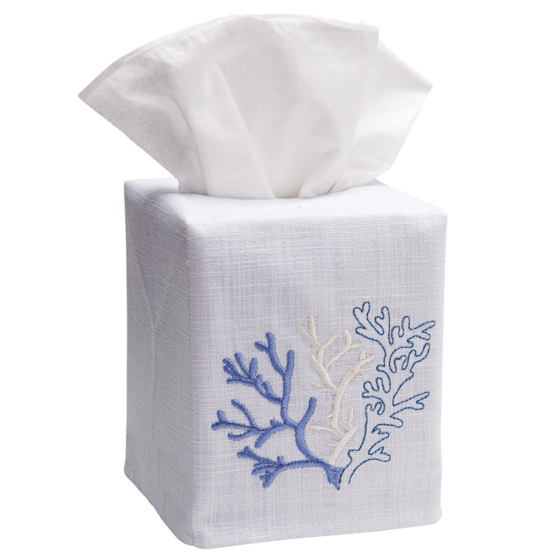 Colten Tissue Box Cover, Blue