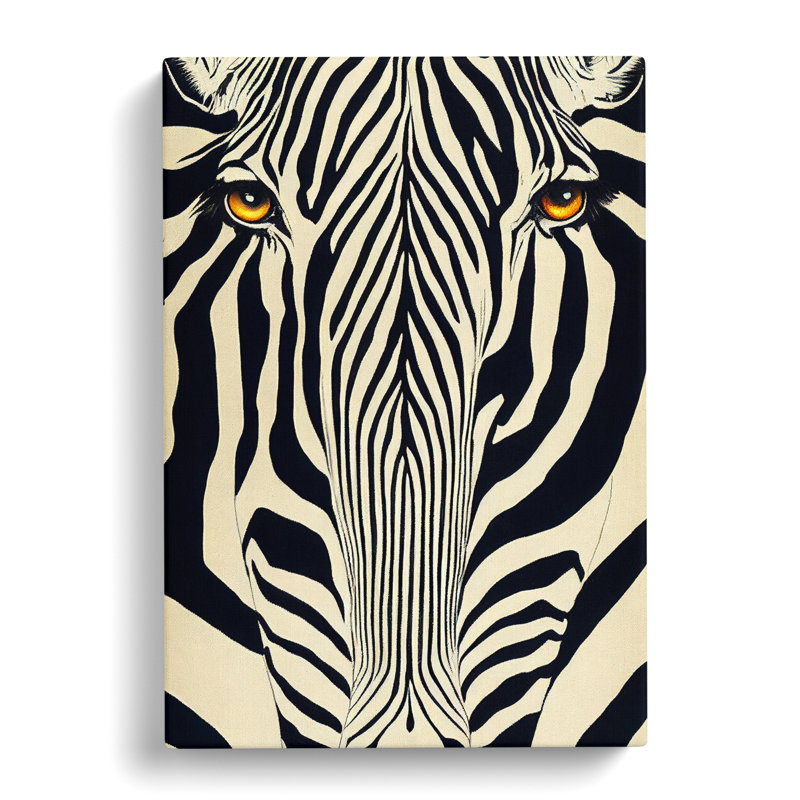 Zebra Art No.3 Abstract - Wrapped Canvas, 60cm H x 40cm W x 3cm D