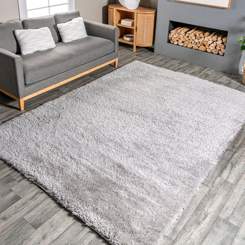 Solid Colour Shag Area Rug, Rectangle 160 x 229cm