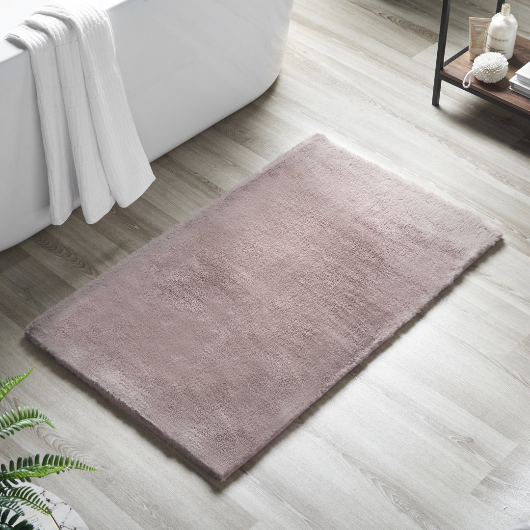 Rosenda Faux Fur Non-slip Bath Mat
