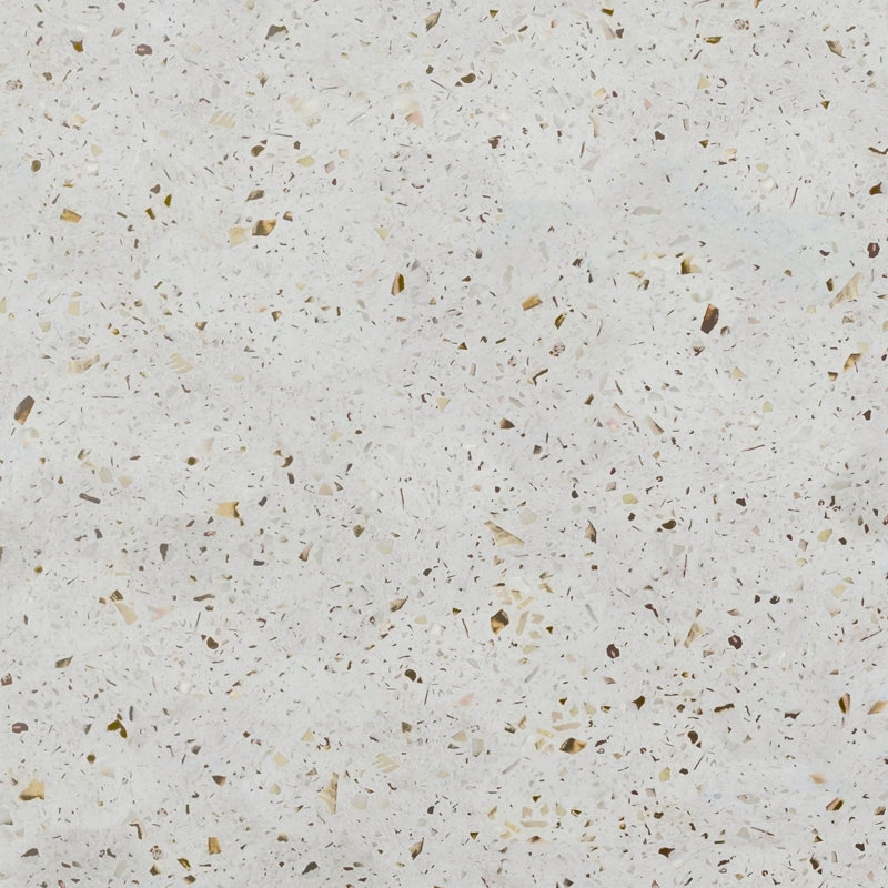 Kareen Square Coffee Table, 16.5" H x 39.5" W x 39.5" D, Ivory Terrazzo