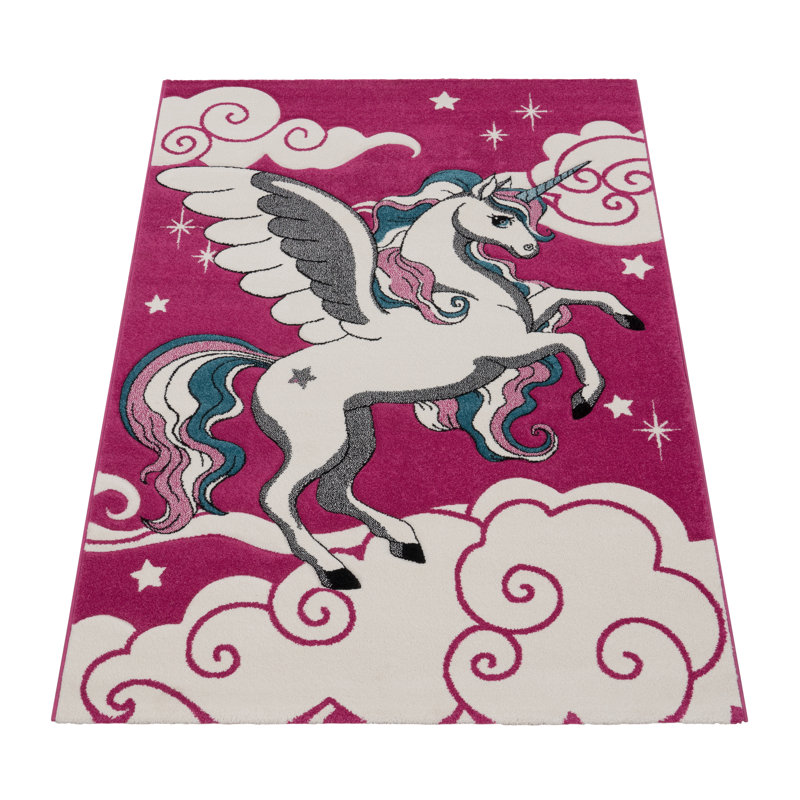 Renzo Flatweave Pink/Cream Rug, Rectangle 120 x 170cm