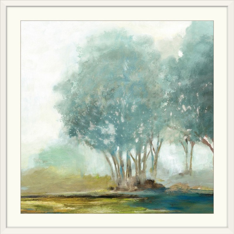 « bleuet hill ii », reproduction, H 32 po x l 32 po x P 1 po, Cadre blanc