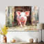 «Cute Farm Pig Portrait - Art mural encadré de cochon»-1798783690-1798783722