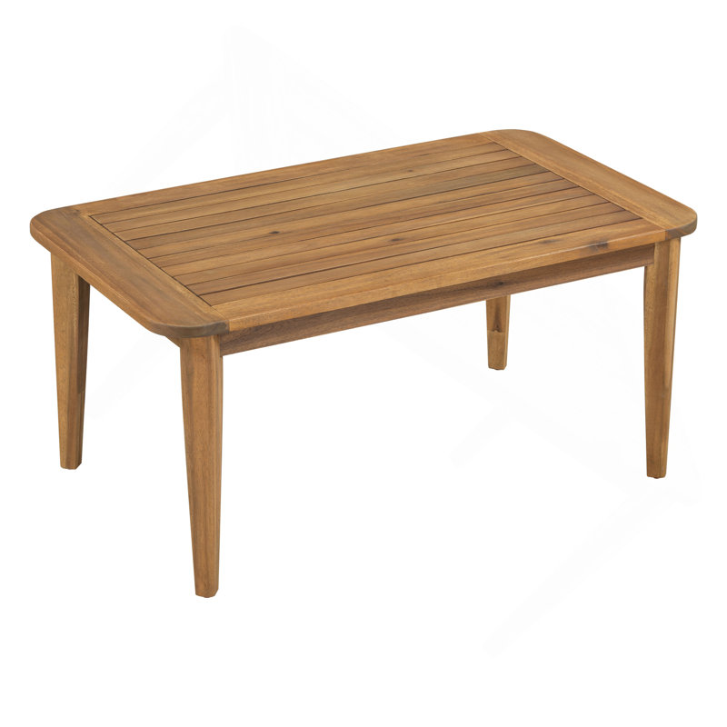 Table basse d'extérieur en bois d'acacia