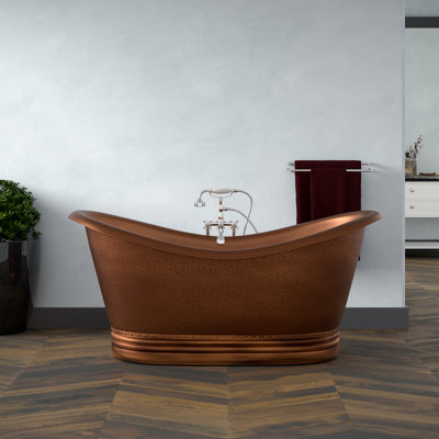 66'' x 30.62'' Soaking Copper Bathtub