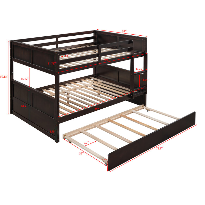 59.9" Bed Frame, Brown