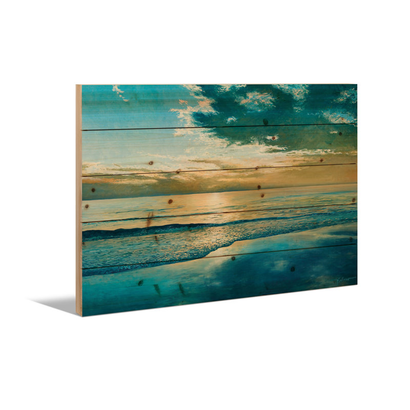 Impression sur bois en bois - Amelia Island Dawn par Kent Sullivan, H 18 po x l 26 po