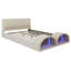 Lit double pour chat, lit double tapissier beige, maison moderne pour animaux de compagnie